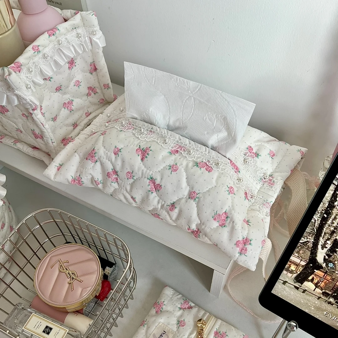 韩国进口波点玫瑰手作纸巾包