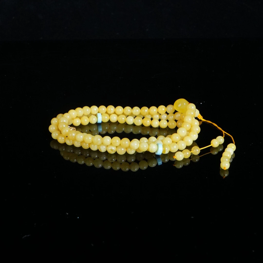 DY-M861   6+108圆珠佛珠配绿松银青金18.01g