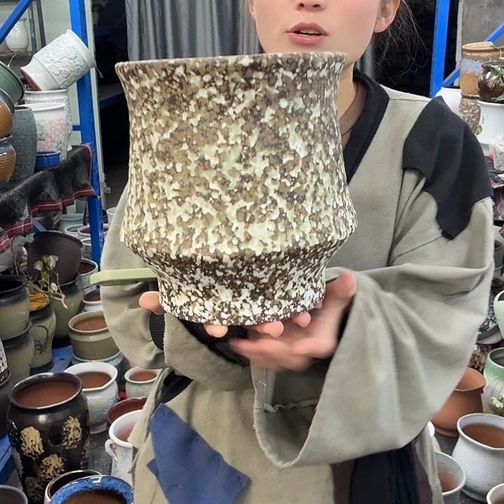 19×21 -粗陶花盆有孔-买买买