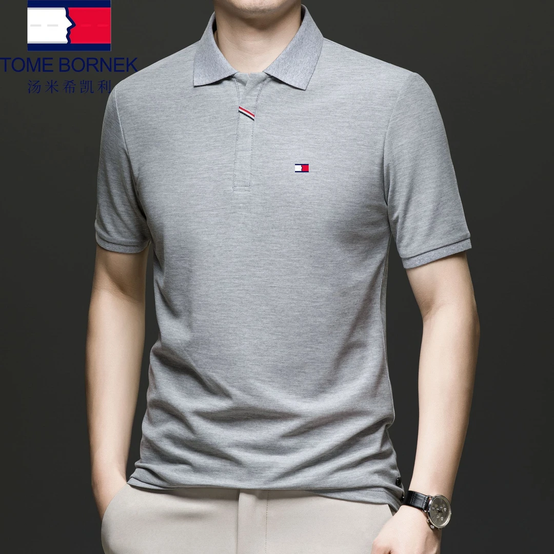 专柜正品汤米希凯利短袖T恤男纯棉夏季中年商务休闲男士POLO衫潮