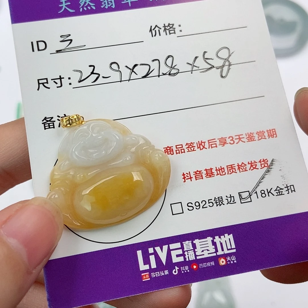 翡翠颈饰未镶嵌三*天然