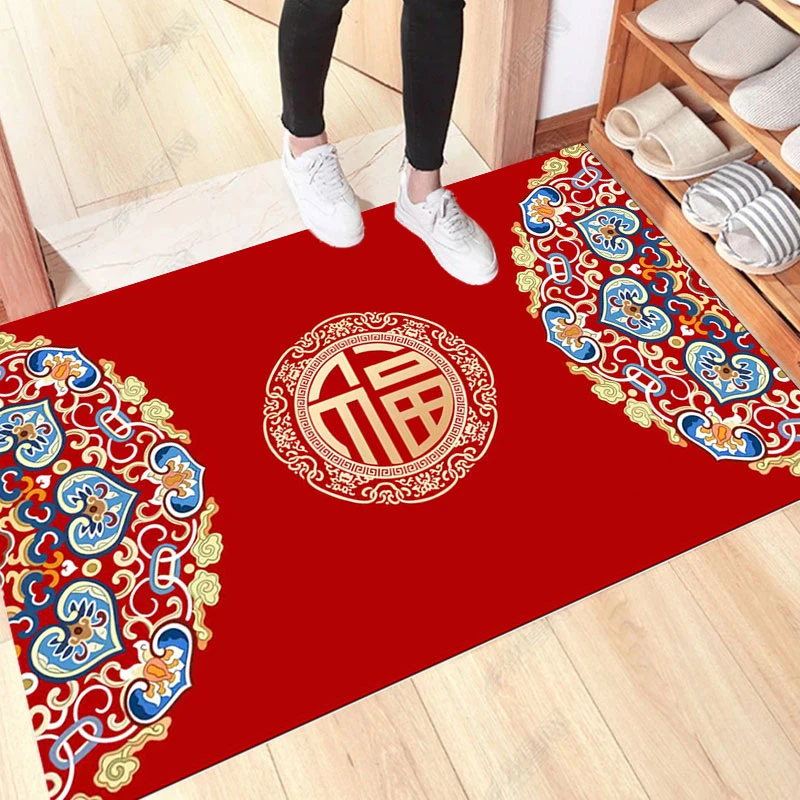 【福利】新年红色入户门地垫喜庆脚垫卧室门口垫子进门地毯门垫家用
