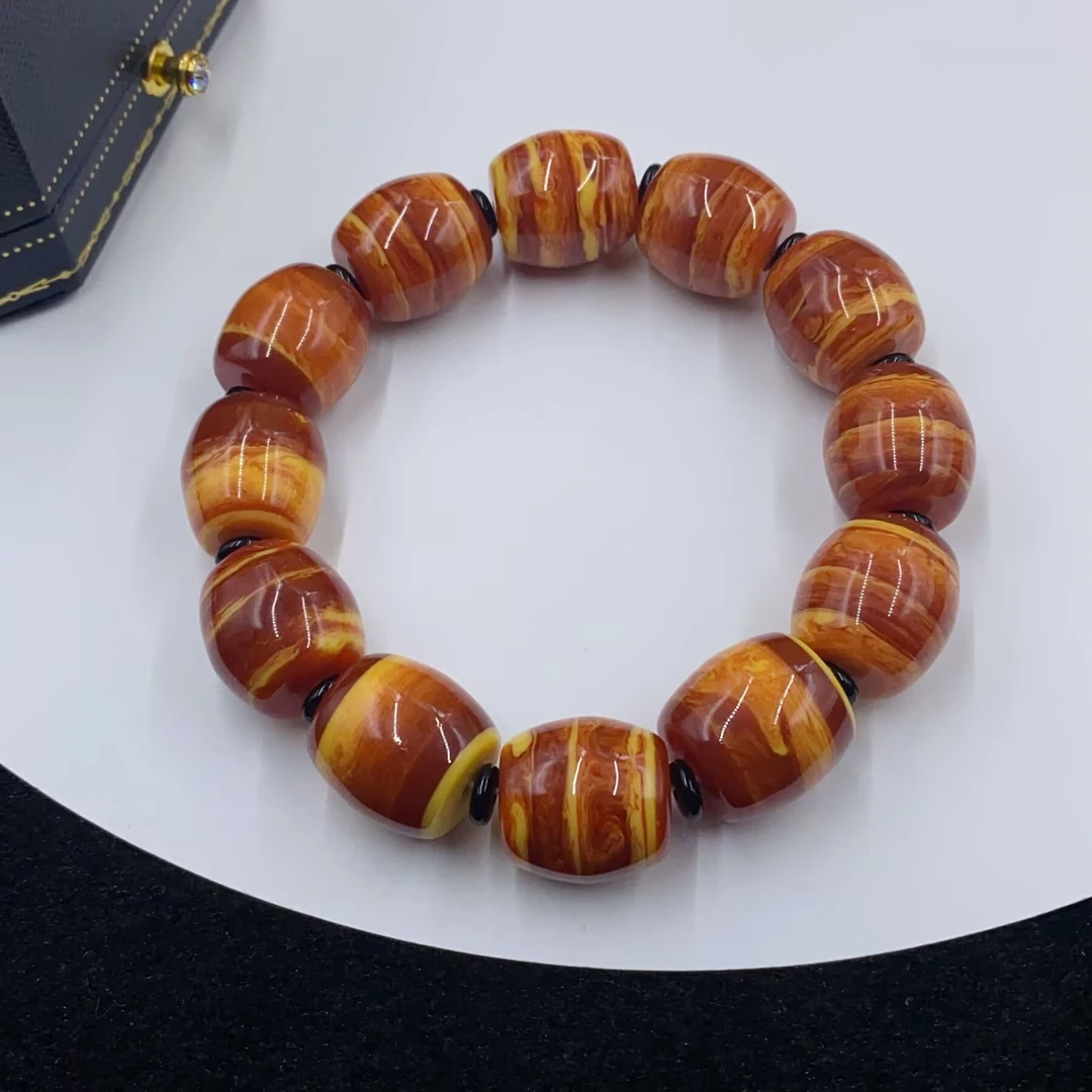 4841  咖色珠珠手串多样性发货