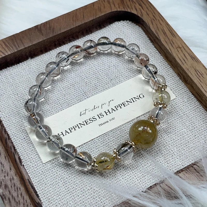 天然超7水晶手串 6mm顶珠13mm