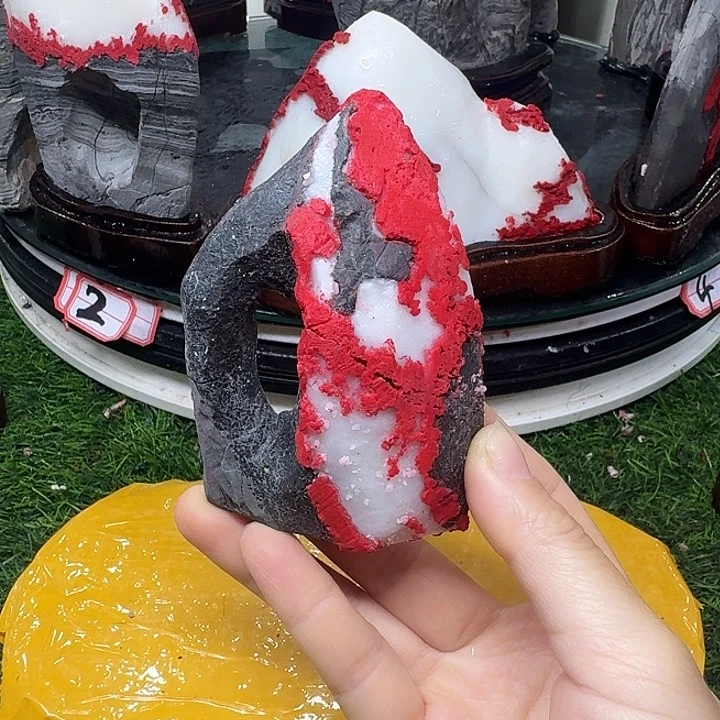 石材胡*忠灵璧石白灵玉八音磬