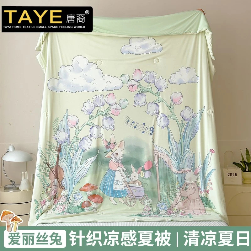 卡通凉感丝儿童夏凉被幼儿园单人夏被空调被可机水洗被子夏季薄款