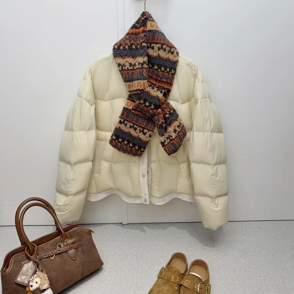 2025秋冬小香风泡芙短款90鹅绒羽绒服BG088