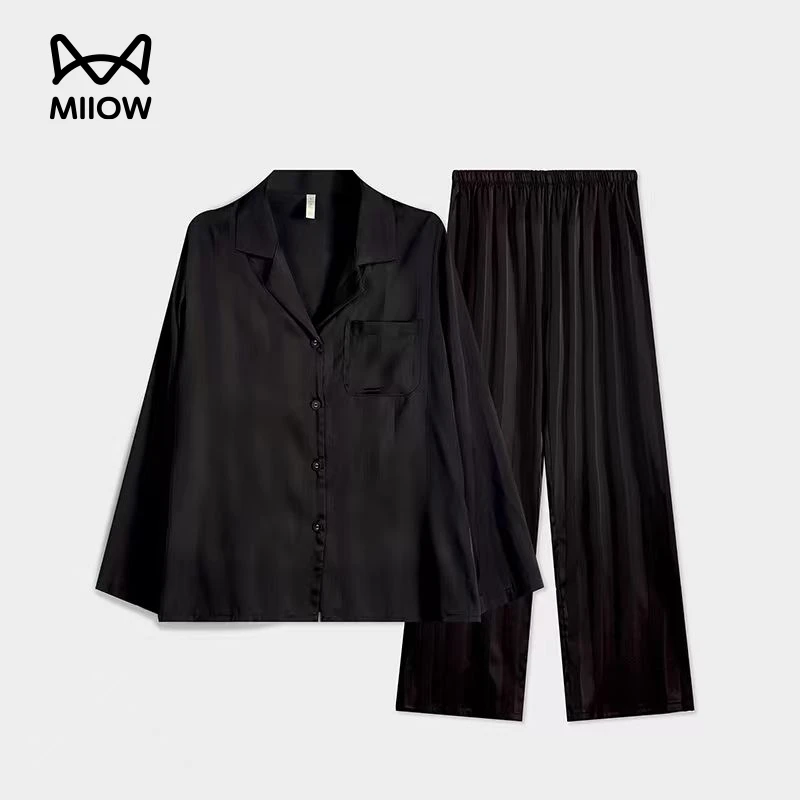 MiiOW/2025猫人情侣款休闲睡衣舒适宽松大码四季可穿家居服套装