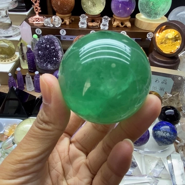 水晶摆件未镶嵌绿莹石球