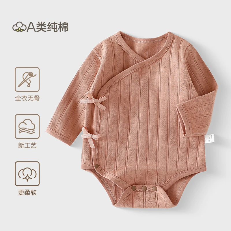 新生儿包屁衣春夏季冬纯棉无骨新生儿衣服睡衣男女宝宝三角哈衣qm