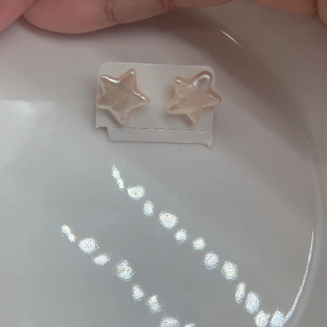 五角星天然珍珠巴洛克银S925镶嵌淡水珍珠