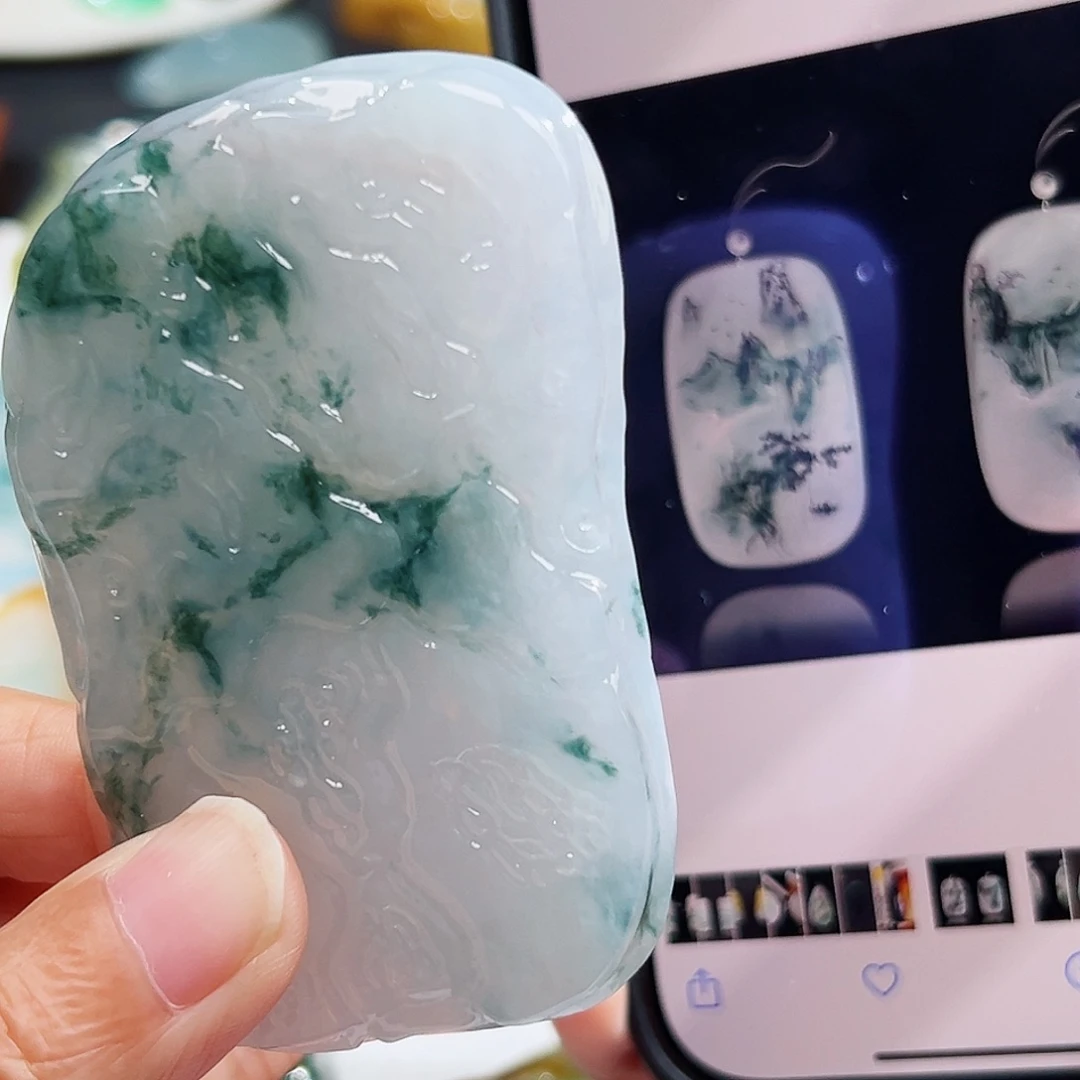 定制翡翠未镶嵌翡翠挂件