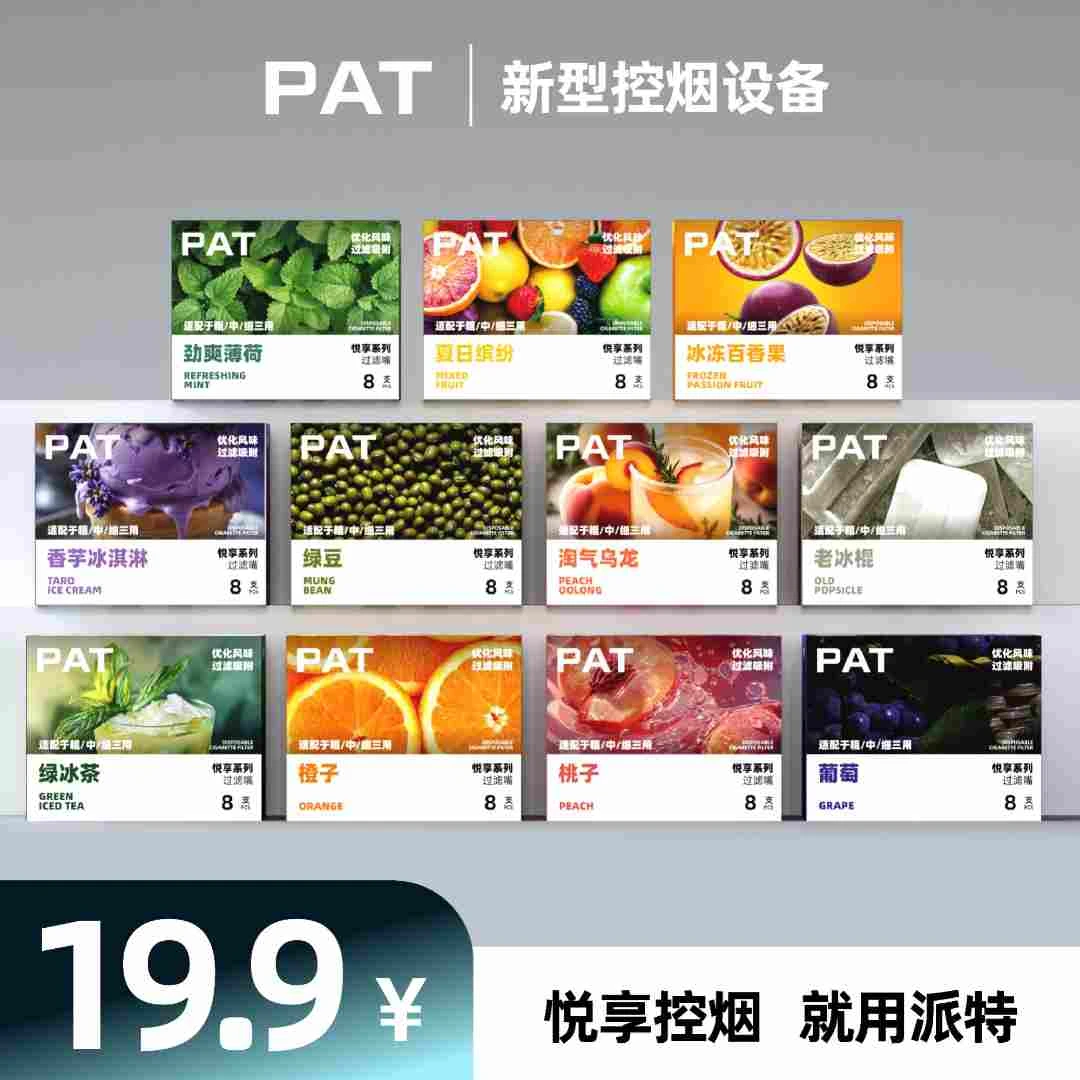 PAT派特水果口味过滤嘴烟嘴组合装过滤焦油过滤器男士高档烟具