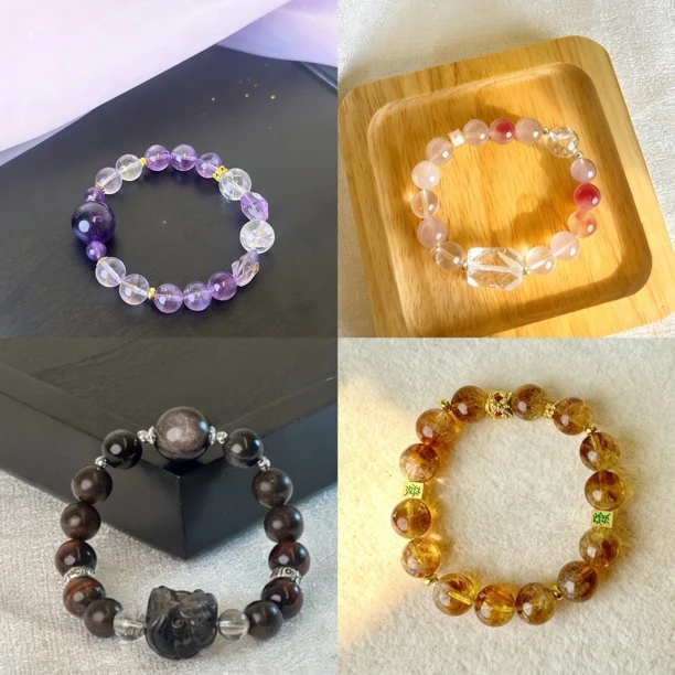 【水晶能量】可改款-提升能量原创高级简约小众能量补缺手链礼盒