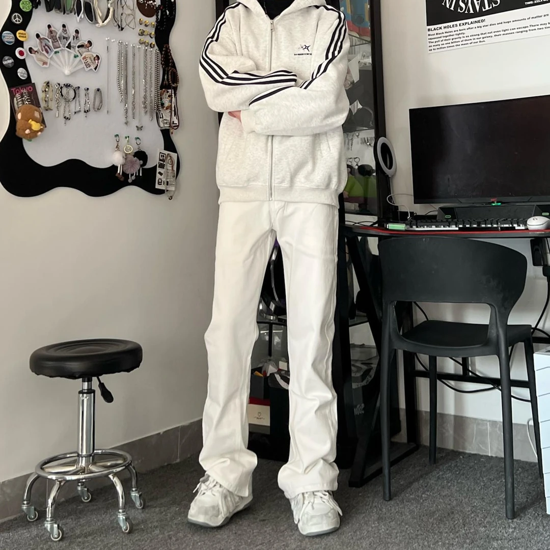 黑色直筒牛仔裤子男春季高腰显瘦春秋新款加长高个子直筒长裤