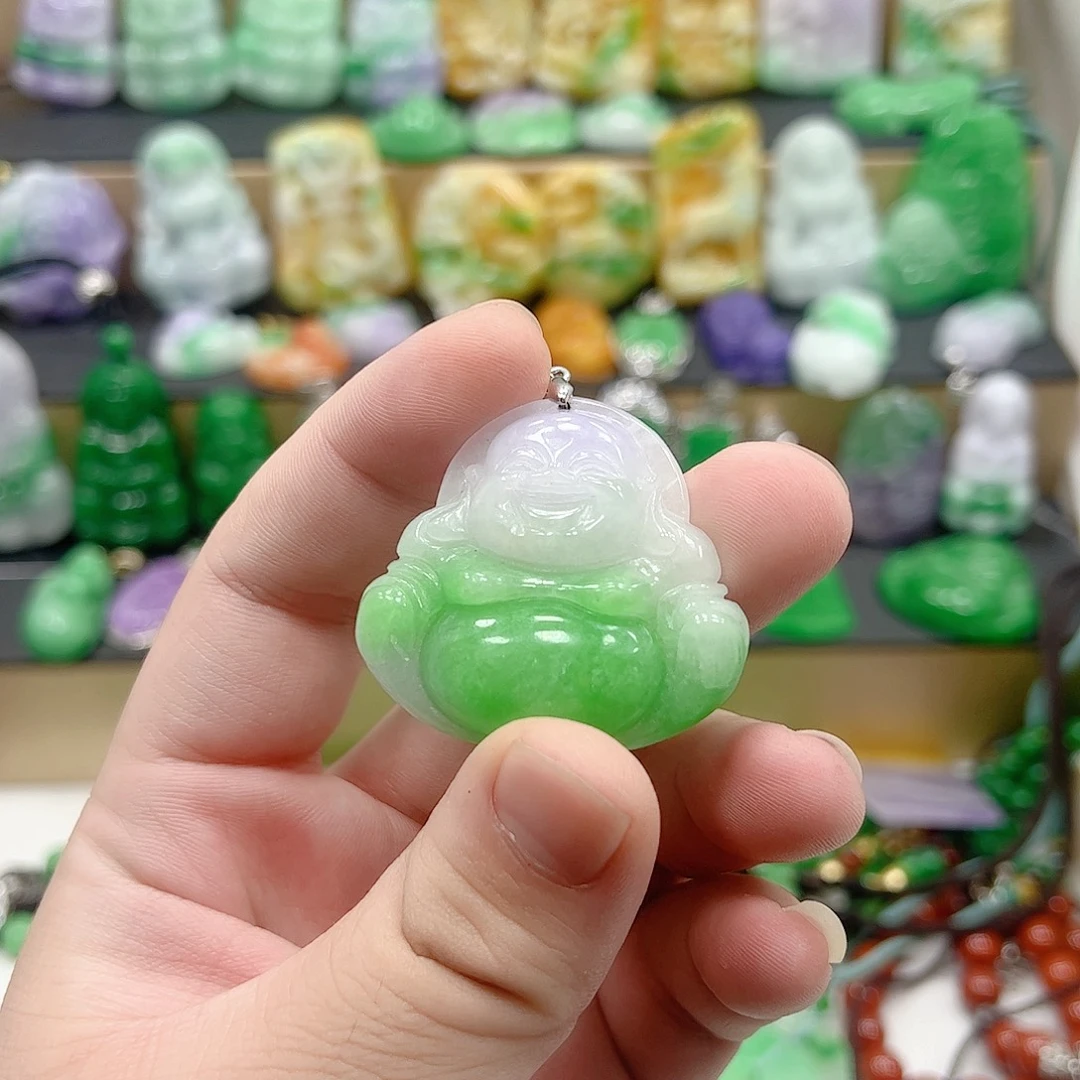 小***乐翡翠未镶嵌吊坠(赠链)