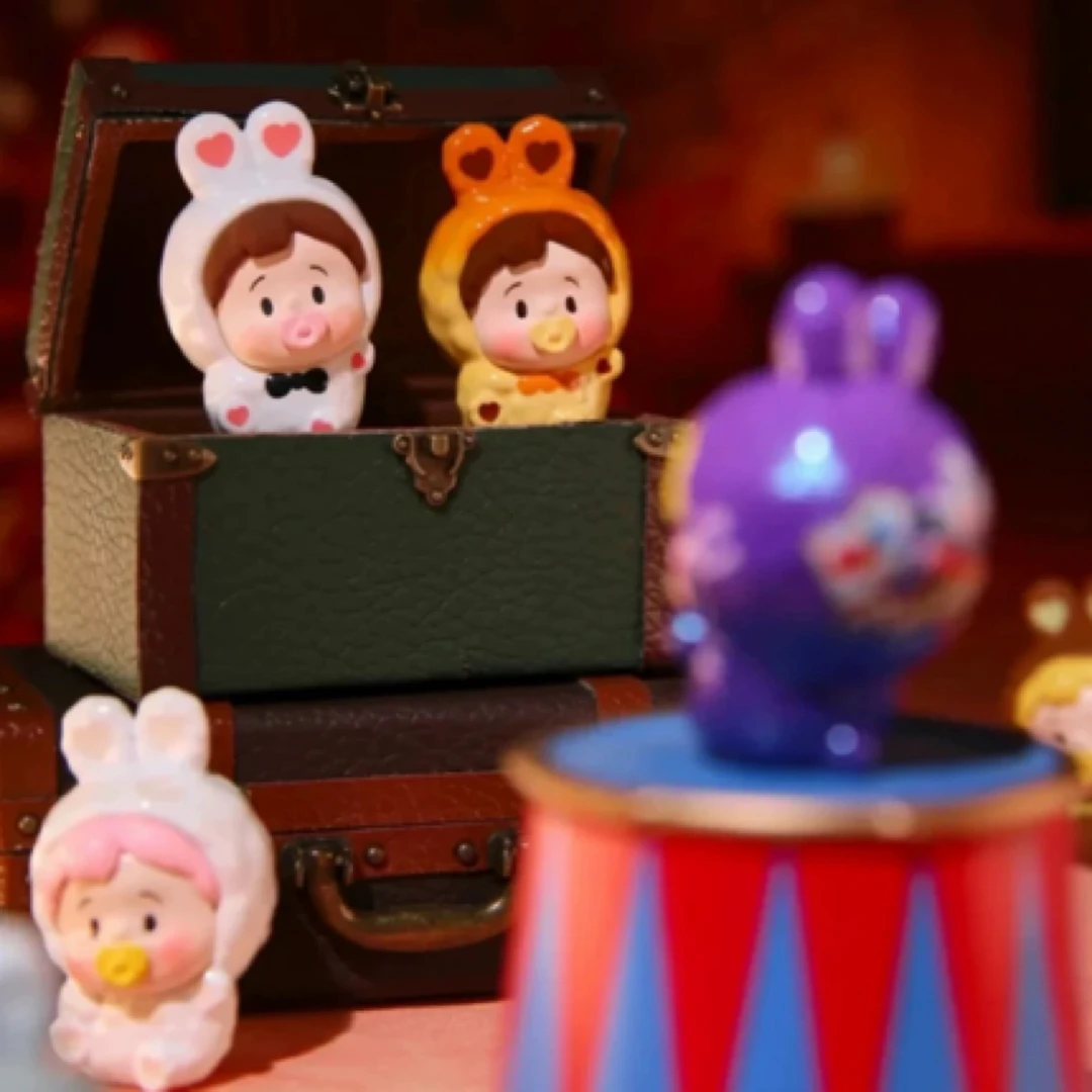 【拆袋】小花卷豆豆兔胶囊系列萌粒盲盒兔兔礼物