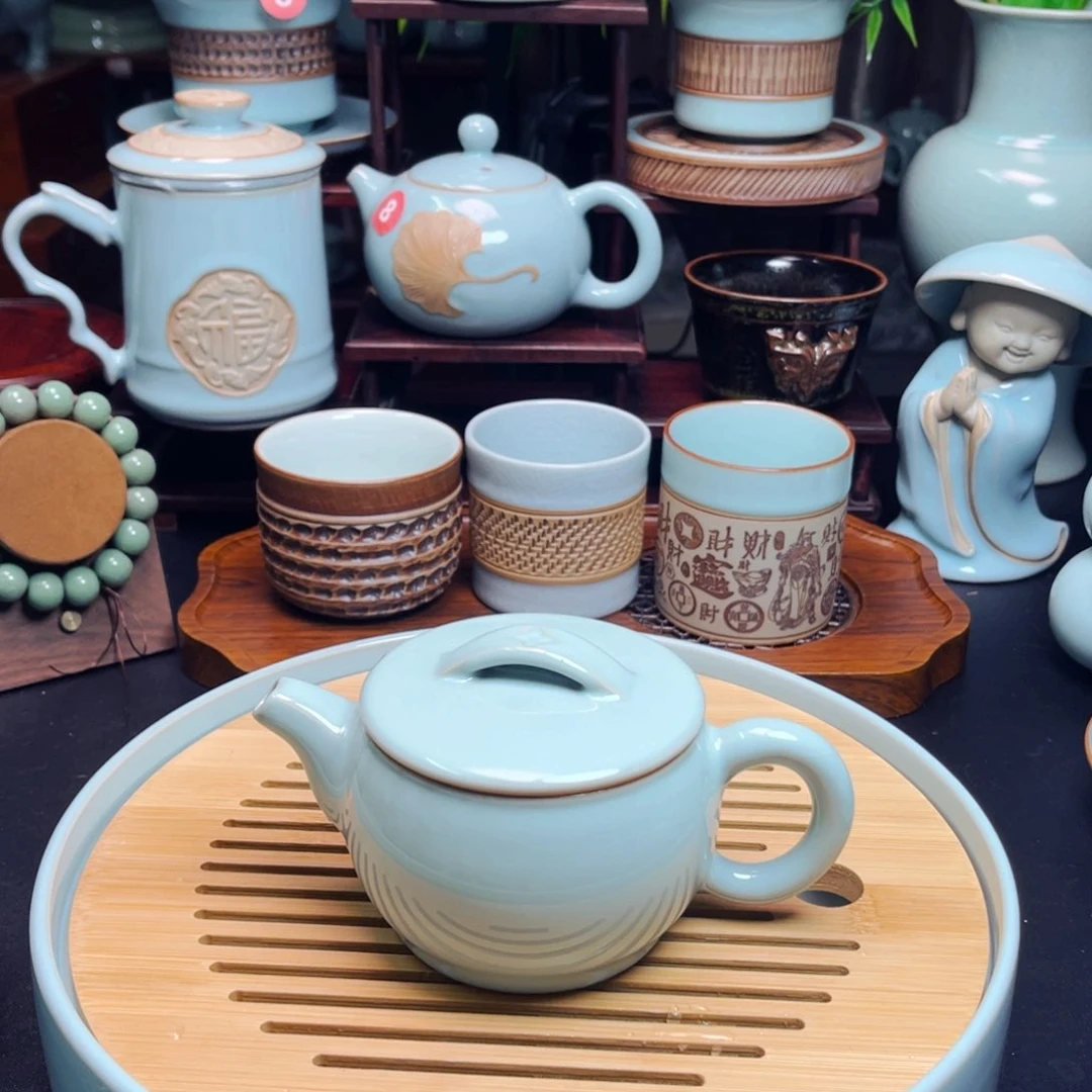 【闪购商品】汝州单壶壶，盖碗，串