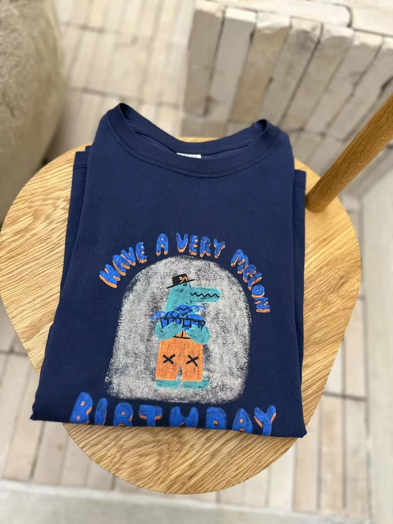 【奈野喜】韩国东大门正品 /鳄鱼先生卡通短袖T【NO退NO换】