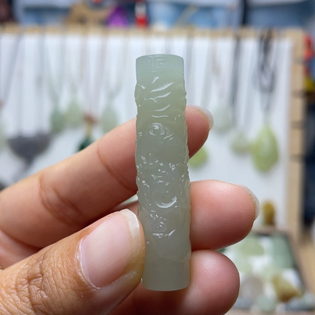 蓝***桉和田玉未镶嵌吊坠(不含链)