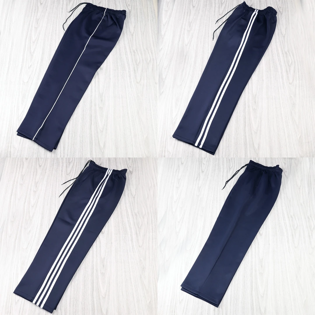 藏蓝南韩丝学生校服裤日常跑步耐磨松紧运动长裤四季透气藏青裤子