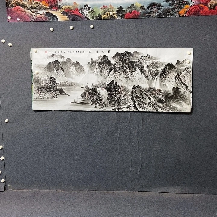 国画小六尺水墨山水一幅