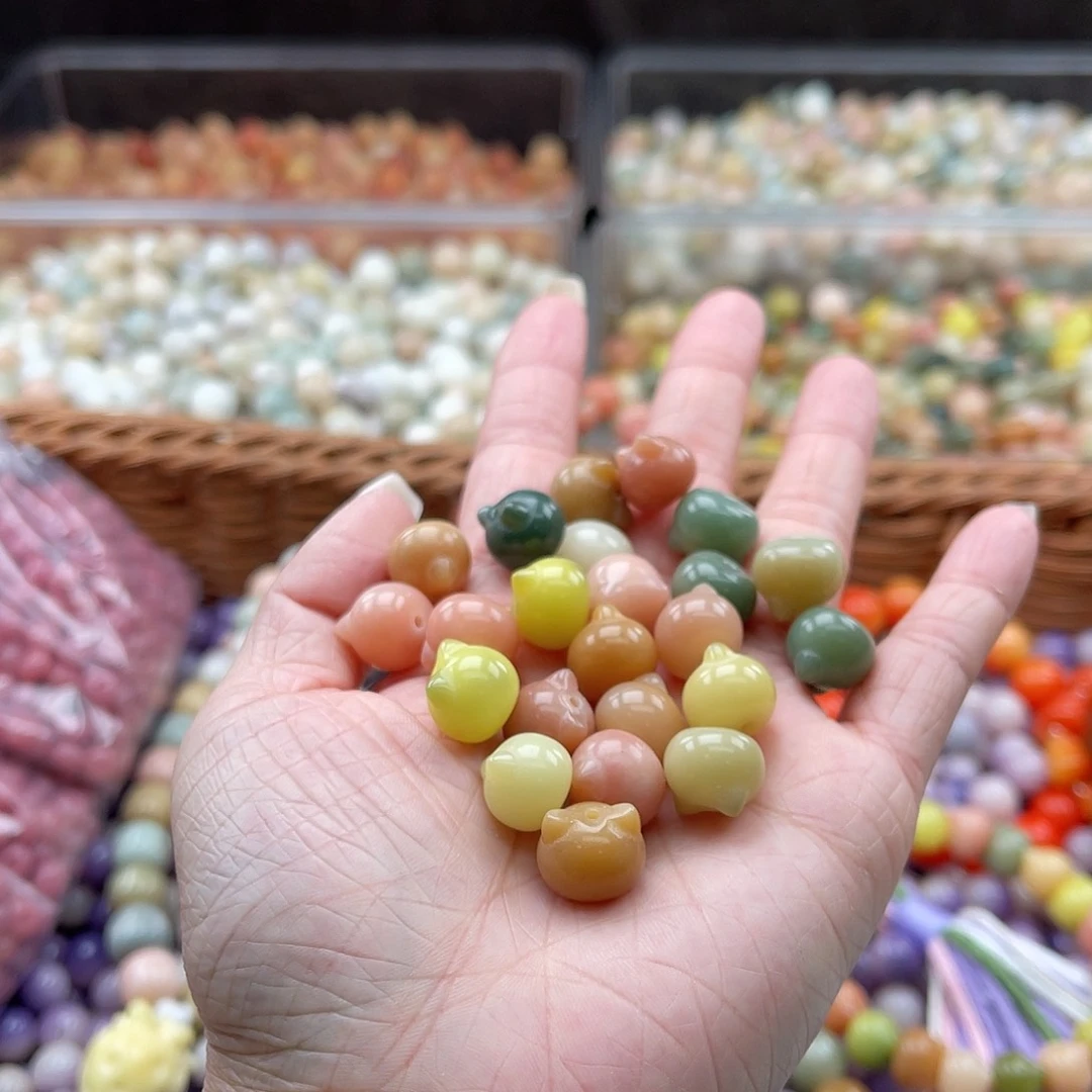 白玉菩提吊坠Q/12mm/20+5颗