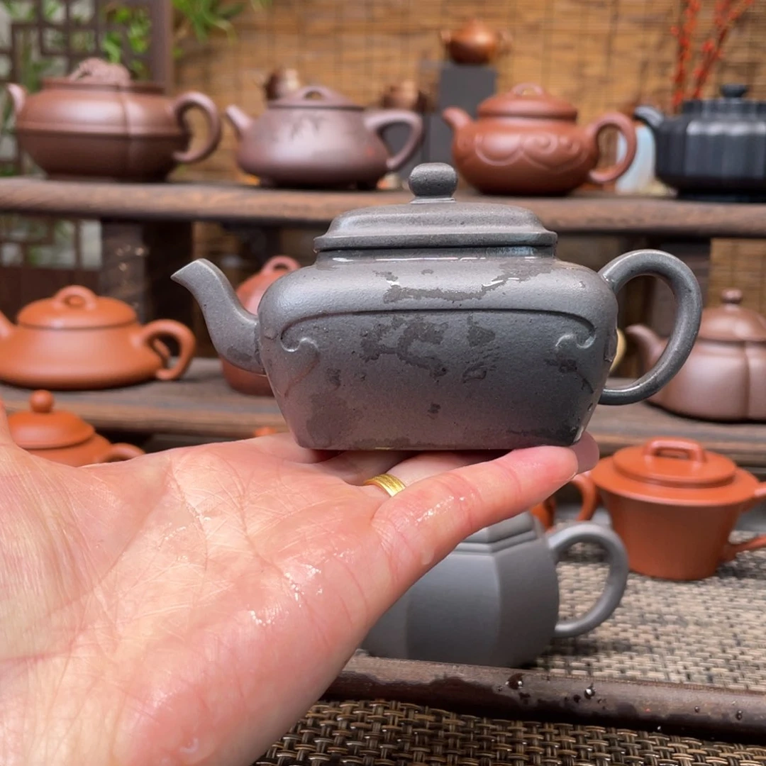 紫砂茶壶宜兴原矿紫砂手工制120