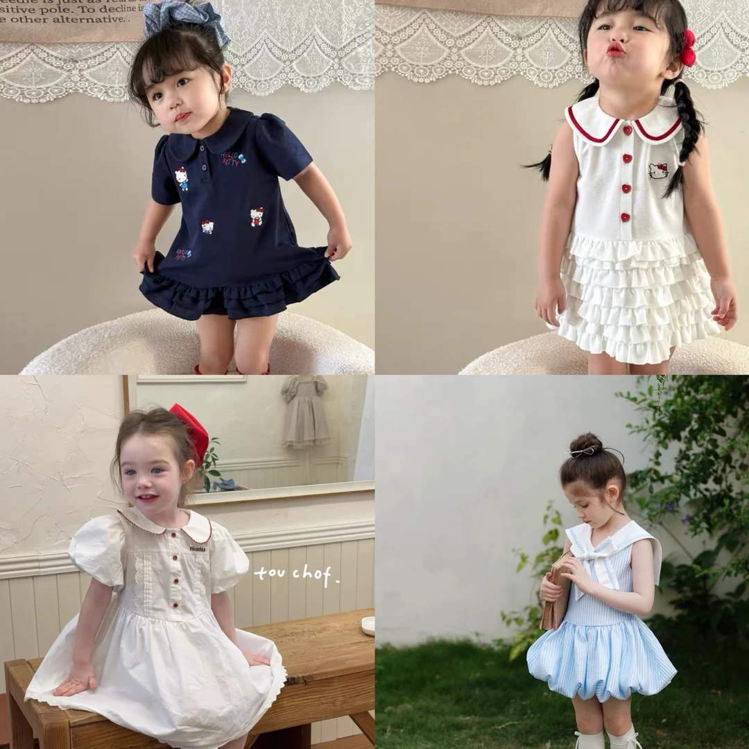 【N201-N288】妍熙童品2025小童新法式连衣裙夏季洋气背心裙女孩