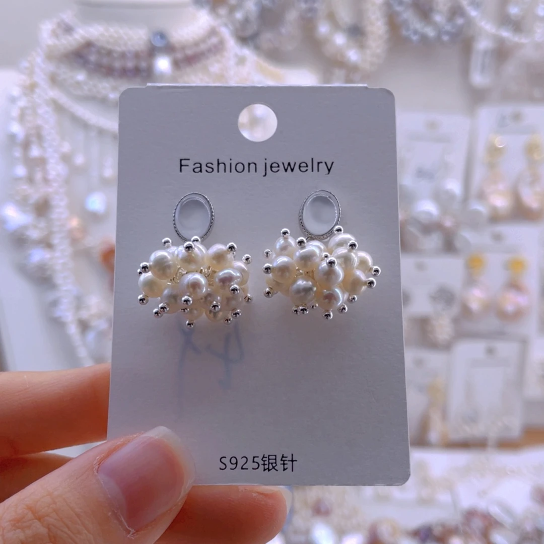 未镶嵌耳饰淡水珍珠耳饰