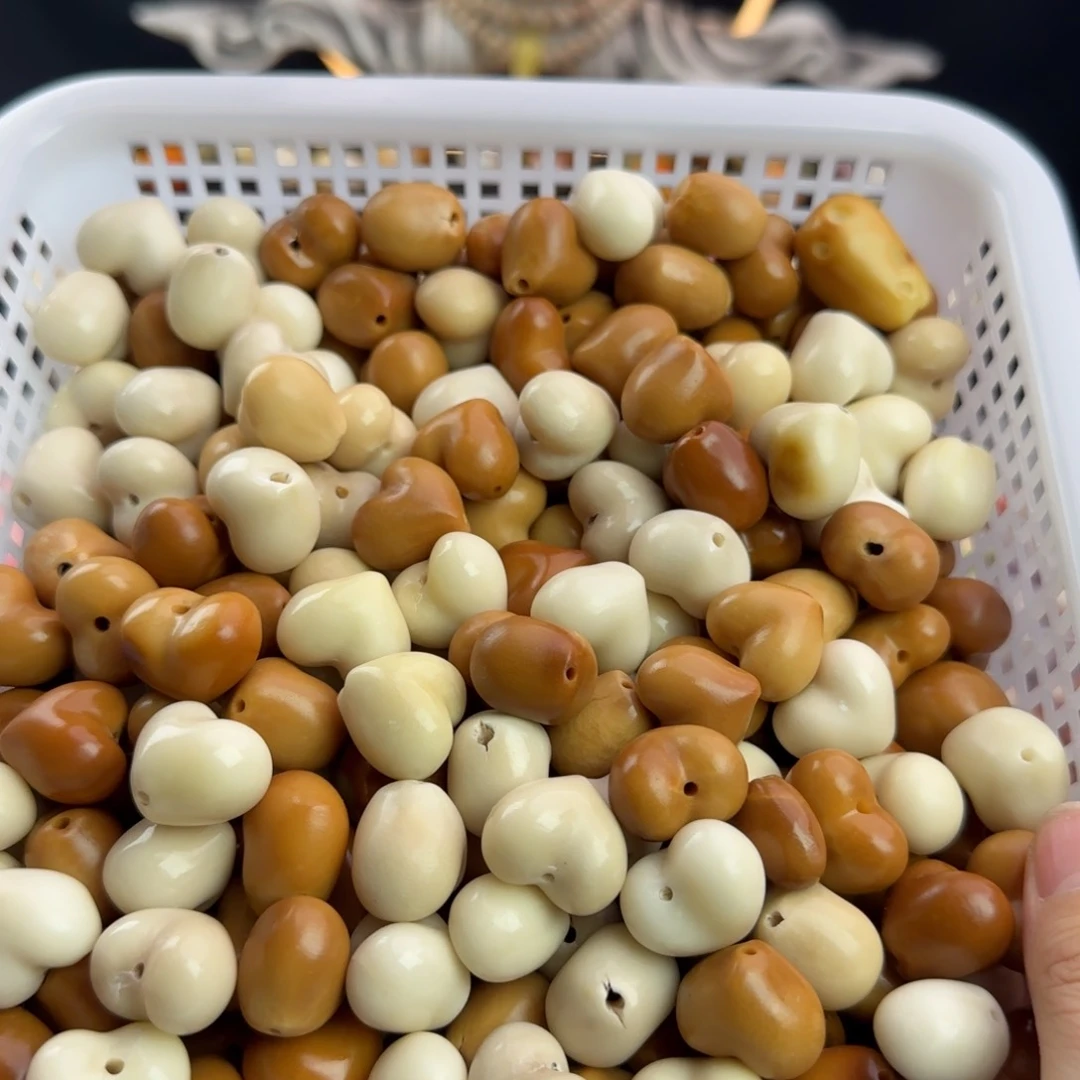 菩提根/象牙果吊坠瑕疵牙果爱心14颗