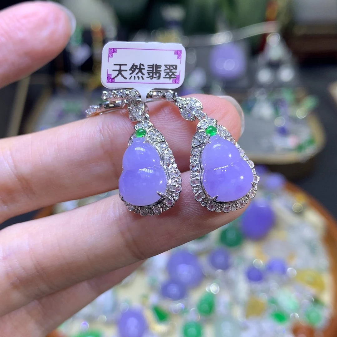 翡翠18K金镶嵌颈饰翡翠吊坠项链