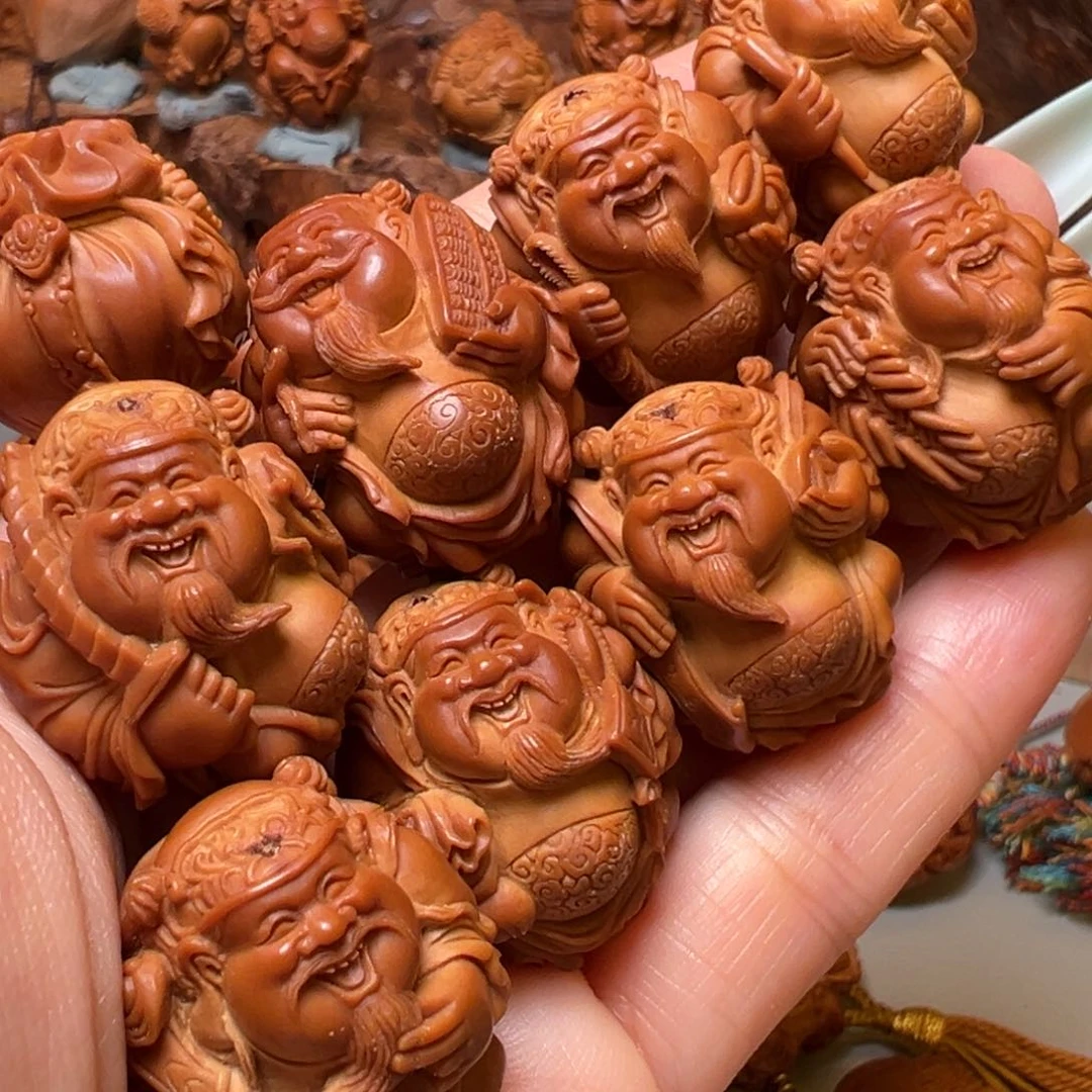 橄榄核手串马跃辉财神