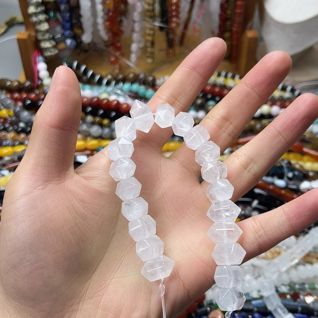 玛瑙/玉髓未镶嵌珠宝半成品10×16白水双尖20颗