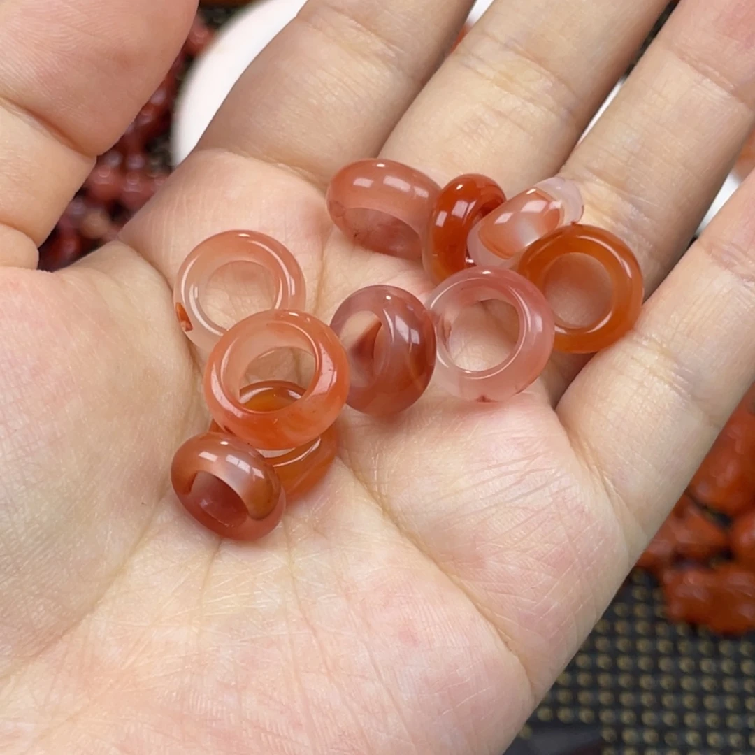 南红玛瑙未镶嵌配饰跑环组合