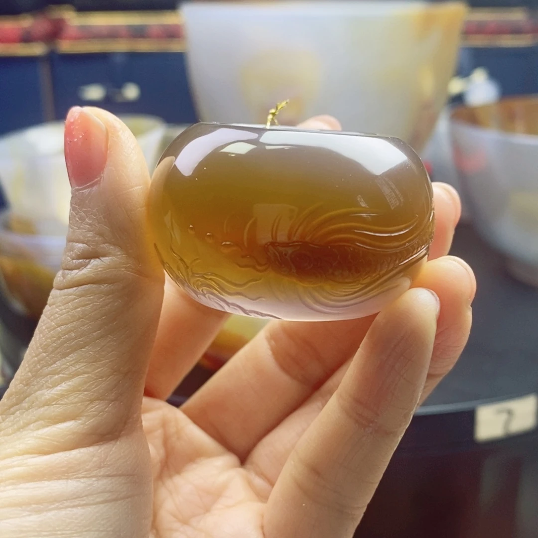 未镶嵌扳指玛瑙/玉髓龙***子