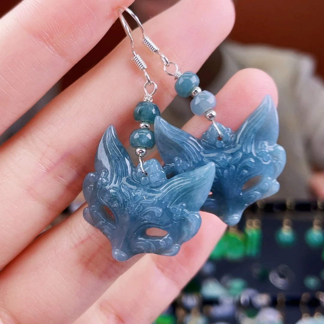 翡翠未镶嵌耳饰饰品