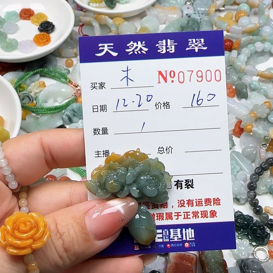 木***子翡翠未镶嵌颈饰555