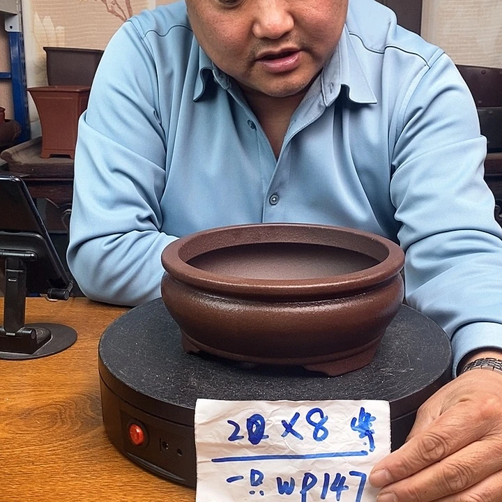 紫砂花盆货号一只WP147