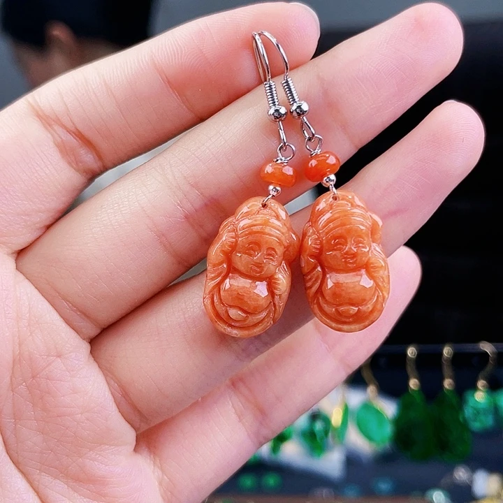 翡翠耳饰未镶嵌饰品