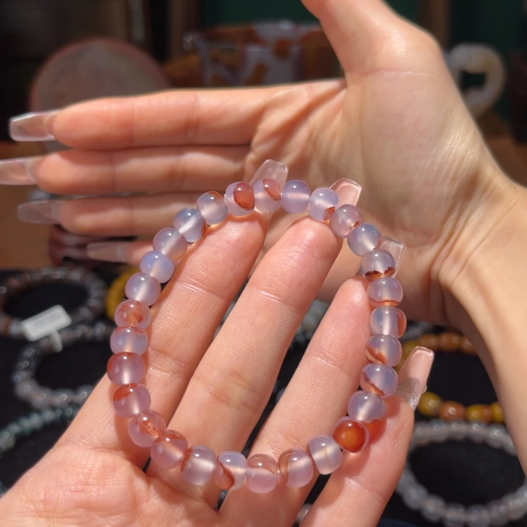 清***浴玛瑙/玉髓未镶嵌珠串