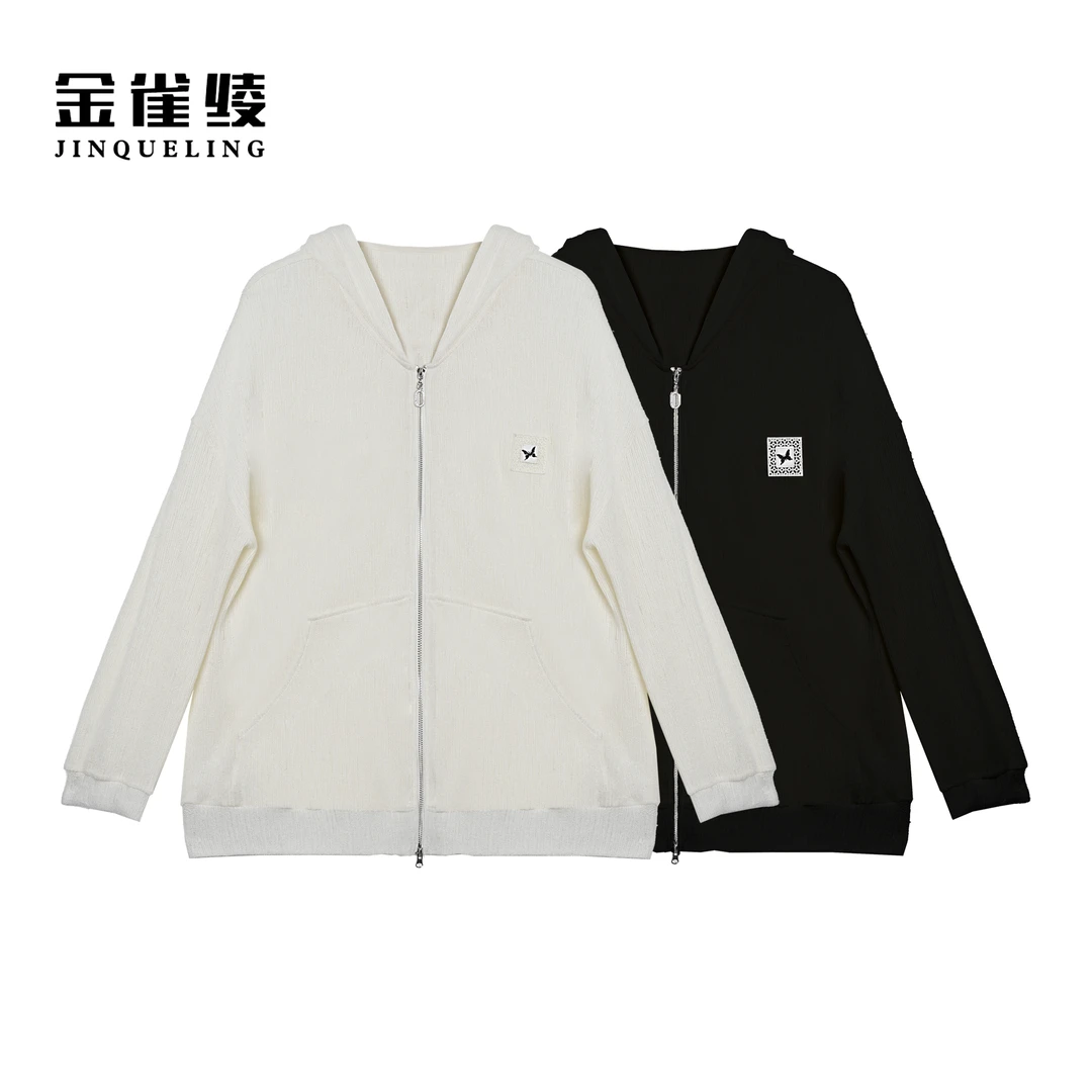 金雀绫【双子座】时尚简约舒适透气大码女装外套SZA1T108