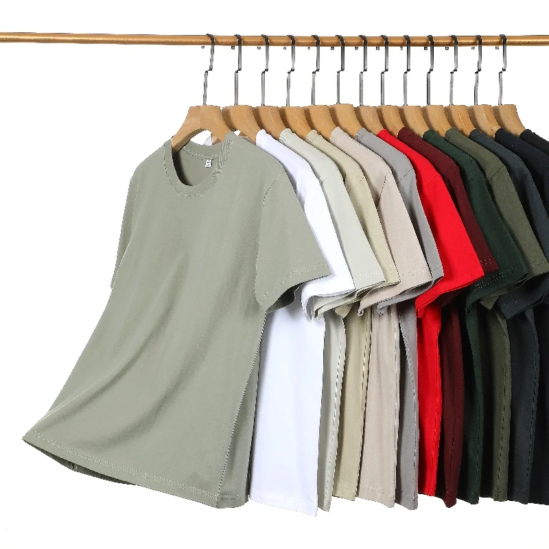 230克纯棉重磅短袖微落肩圆领T恤