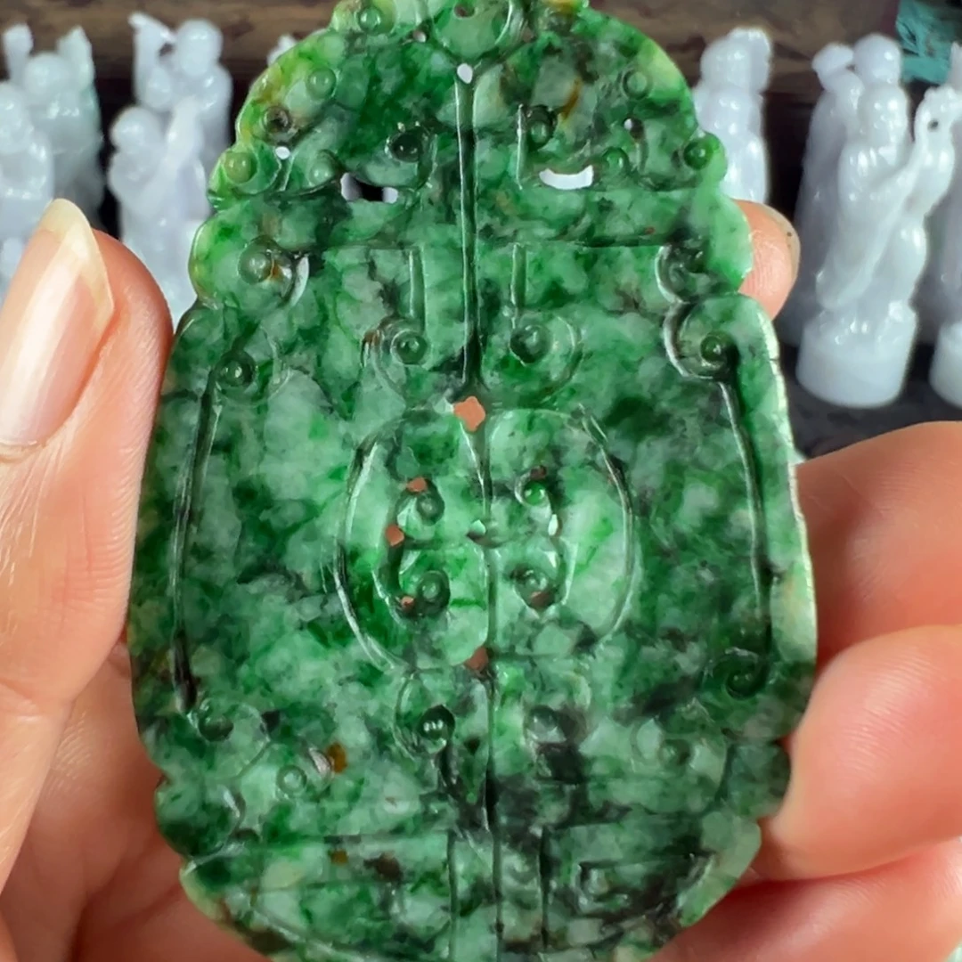 翡翠未镶嵌项圈天然翡翠老货挂件