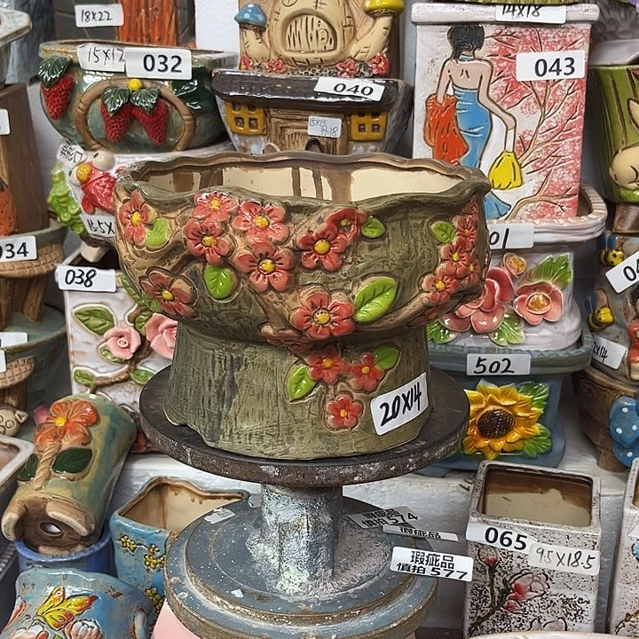 粗陶材质多肉花盆