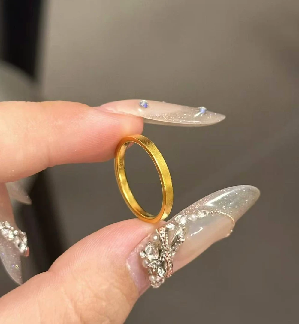 周大生足金古法方戒#足金#999