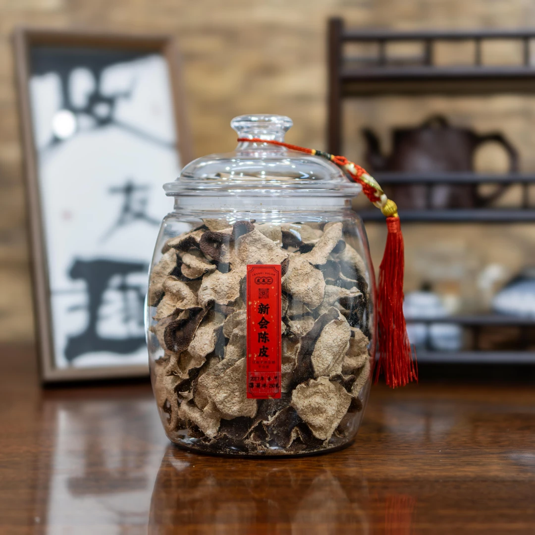 2017年新会东甲二红皮口感：薄荷凉天花板，建议盖碗泡饮   100g