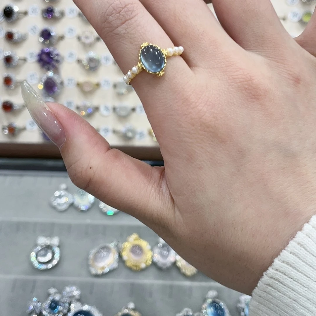 蛇纹石玉吊坠戒指手链银S925镶嵌小****a