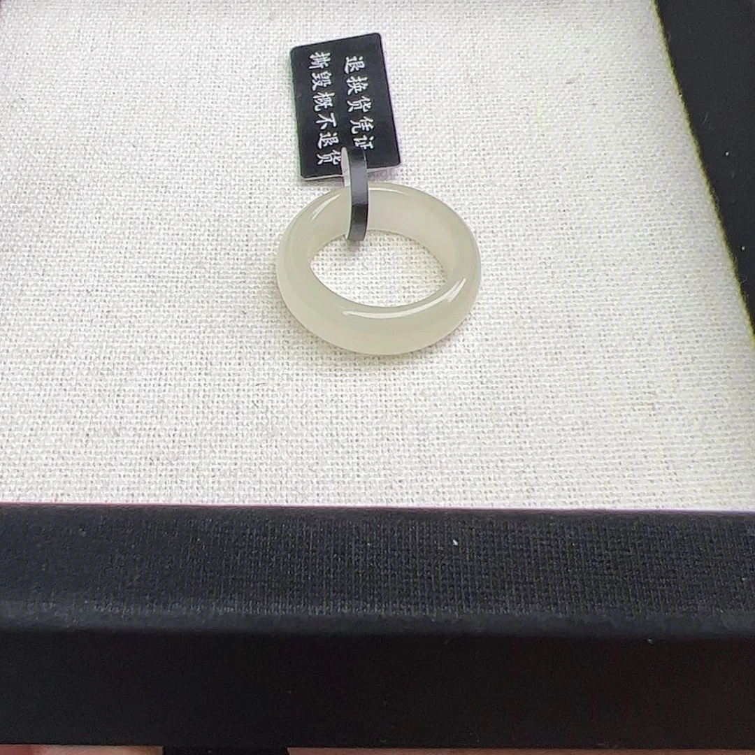 和田玉戒指未镶嵌12号蜂蜜糖