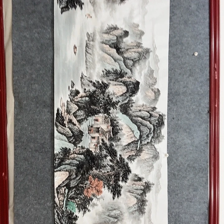 用***2国画手绘国画江山如画